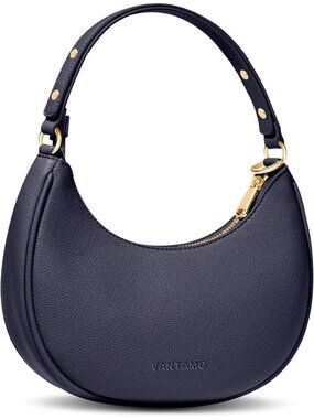 Women's Navy Purple Half Moon Anti-Theft Clutch Purses Evening Crescent Bags